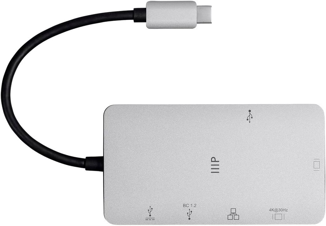 Monoprice USB-C to HDMI Adapter - Resolution up to 4k@60hz, Aluminum Alloy Shell, Gray - Consul Series
