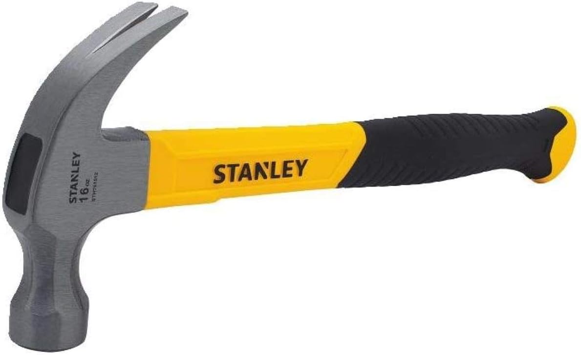 STANLEY 16 oz Curved Claw Fiberglass Hammer