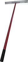 MARSHALLTOWN Asphalt Lute Rake, Blunt 36 Inch Blade, 84 Inch Aluminum Handle, T Connector, Made in The USA, RED700083C