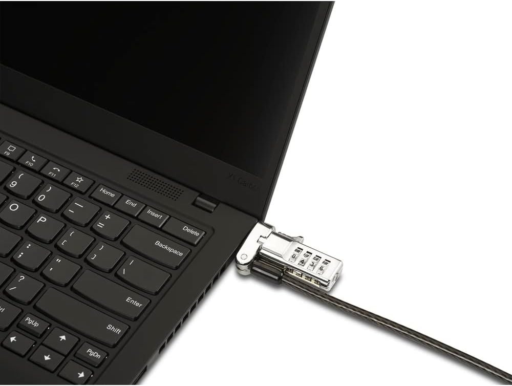 Kensington Universal 3-in-1 Combination Laptop Lock - Preset - Carbon Steel, Plastic - 6 ft - for Notebook