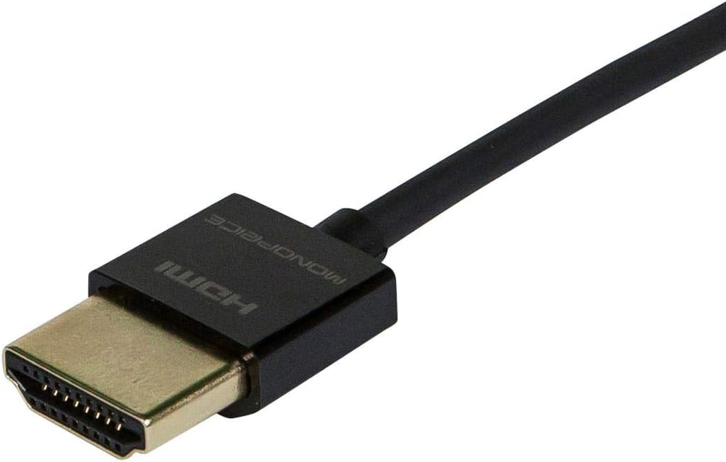 Monoprice HDMI to VGA Kit - with Ultra-Slim HDMI cable, 0.9in x 0.5in x 1.7in (23 x 12 x 42 mm), Laptop, Desktop, PC, Mac
