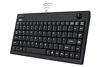 WKB-3100UB Wireless Mini Trackball Keyboard - Compact 87-Key Layout, Built-in 800 DPI Optical Trackball