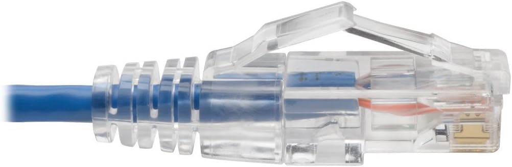 Eaton Tripp Lite Cat6 Gigabit Snagless Molded Slim UTP Patch Cable RJ45 M/M Blue 6in 6' (N201-S6N-BL)