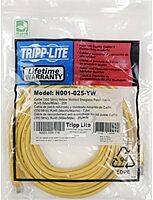 Tripp Lite Cat5e 350MHz Snagless Molded Patch Cable (RJ45 M/M) - Yellow, 7-ft.(N001-007-YW)