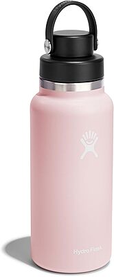 Hydro Flask Water Bottle - Insulated Stainless Steel - Wide Mouth Chug Lid, Non Spill, Leakproof in 32 Oz Trillium Pink