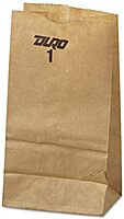 Bag #1 Paper Grocery , 30lb Kraft, Standard 3 1/2 x 7 3/8 x 6 7/8, 500 s BAG GK1-500