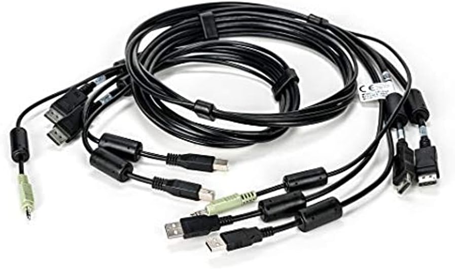 Vertiv Avocent Dual USB Keyboard and Mouse, Dual DisplayPort and Audio Cable, 6 ft. - CBL0108