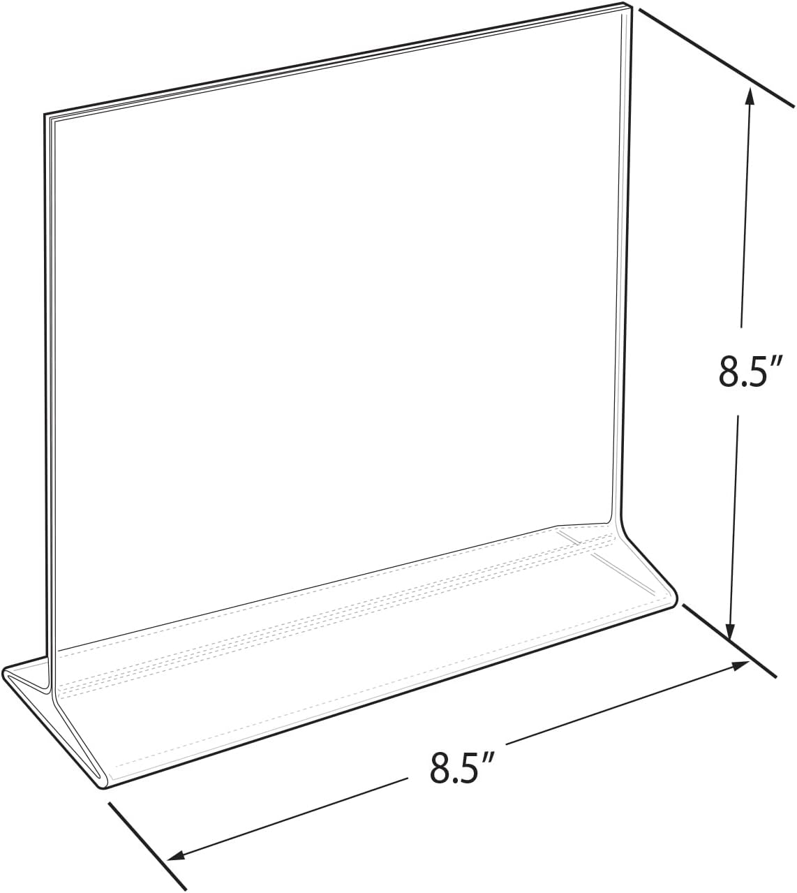 Azar Displays Top-Load Acrylic Sign Holders, Clear, Pack of 10