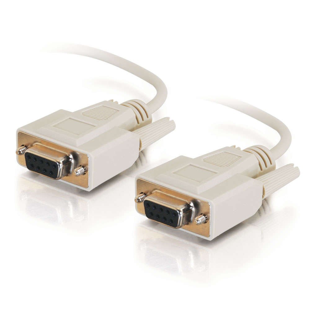 C2G 03045 DB9 F/F Serial RS232 Null Modem Cable, Beige (10 Feet)