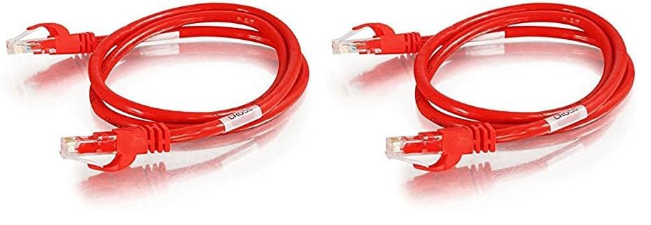 C2G 27861 Cat6 Crossover Cable - Snagless Unshielded Network Crossover Ethernet Cable, Red (3 Feet