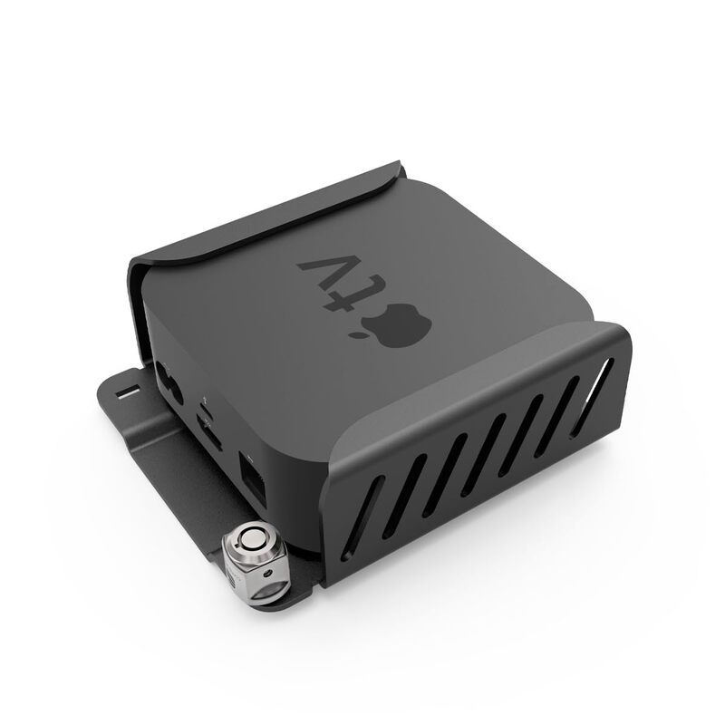 Compulocks Apple TV Security Mount for 4th Gen & 4K (1st-2nd Gen, 2018-2021) - Secure Mount Bracket with Cable Management