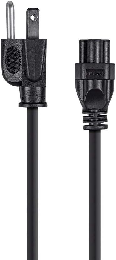 MONOPRICE Power Cord - NEMA 5-15P to IEC-320-C5, 18AWG SVT, 3-Prong