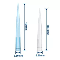 1000μl Extended long Universal Pipette Tips,  Longer Tip,  L: 89mm,  PP,  Bulk,  Non-Sterile,  DNase & RNase free,  Clear,  1000 Pieces/Bag/Pack,  10 Packs/Case