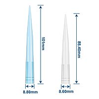 1000μl Extended long Universal Pipette Tips,  Longer Tip,  L: 89mm,  PP,  Bulk,  Non-Sterile,  DNase & RNase free,  Clear,  1000 Pieces/Bag/Pack,  10 Packs/Case