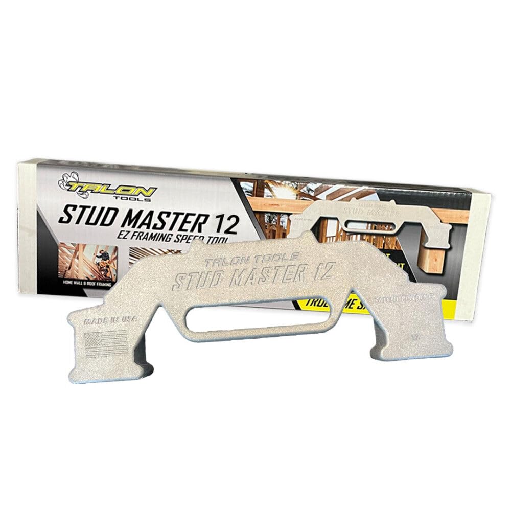 Stud Master 12-MADE IN USA- PATENT PENDING Inch On-Center Stud Layout Tool - Precision Wall Stud Framing Tool
