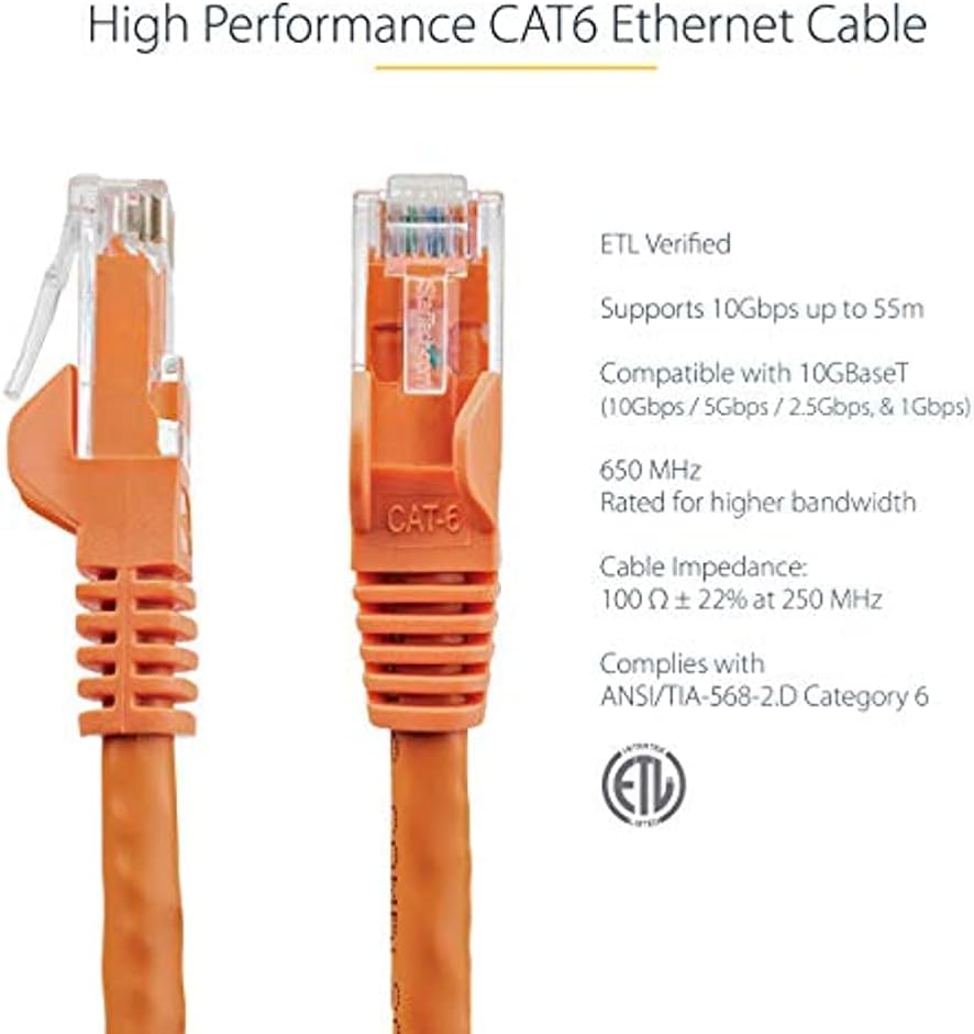 StarTech.com CAT6 Snagless RJ45 Ethernet Patch Cable