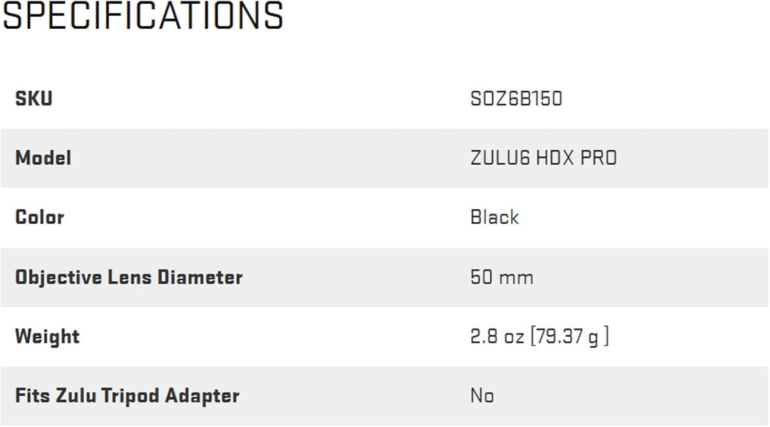 SIG SAUER ZULU6 HDX PRO Binocular Adapter - SOZ6B150 | Compact Lightweight Polymer Binocular Mounting Hinge Clamp Adapter