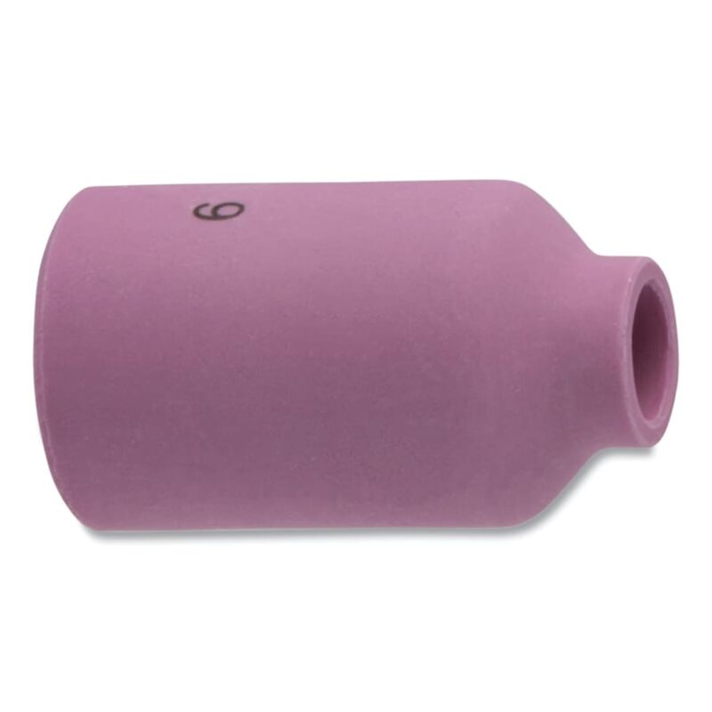Alumina Nozzle TIG Cup, 3/8 in, Size 6, For Torch 17, 18, 26, Gas Lens, 1-5/8 in (Pack of 10)