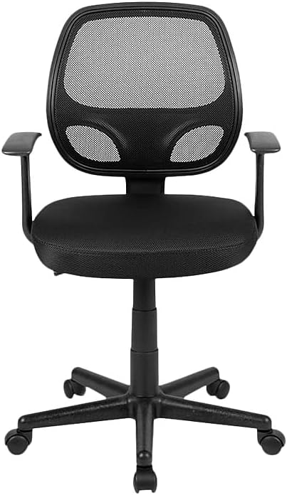 FLASH FURNITURE Flash Fundamentals Mid-Back Mesh Swivel Ergonomic Task Office Chair with Arms