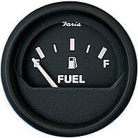 Faria Beede Instruments Faria Beede Faria 12801 Euro Fuel Level Gauge (E-1/2-F) - 2", Black