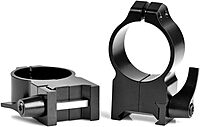 WARNE 216LM Maxima Quick Detach Scope Rings, Sintered Steel, Vertical Split, 30 mm, Extra High Matte