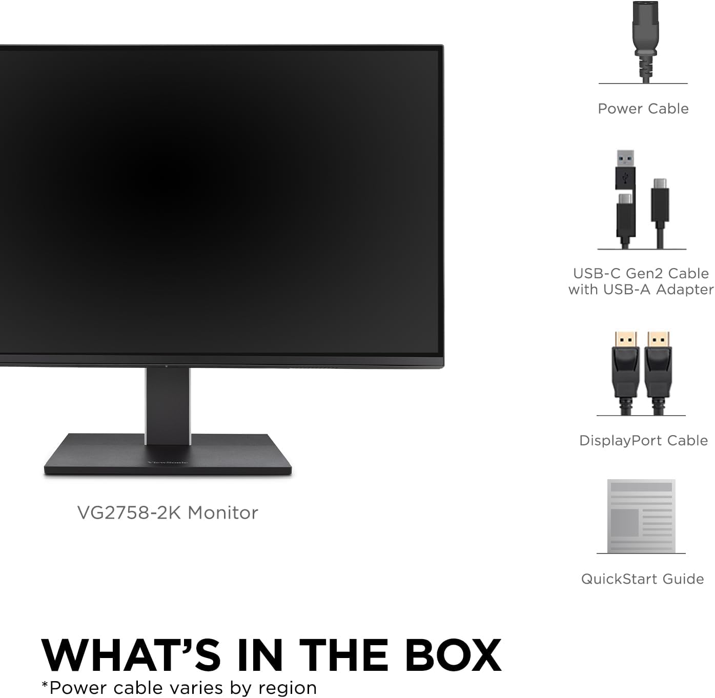 VIEWSONIC USB-C Docking Monitor with 100W, 5-Port USB Hub, HDMI & DisplayPort (Daisy Chain)