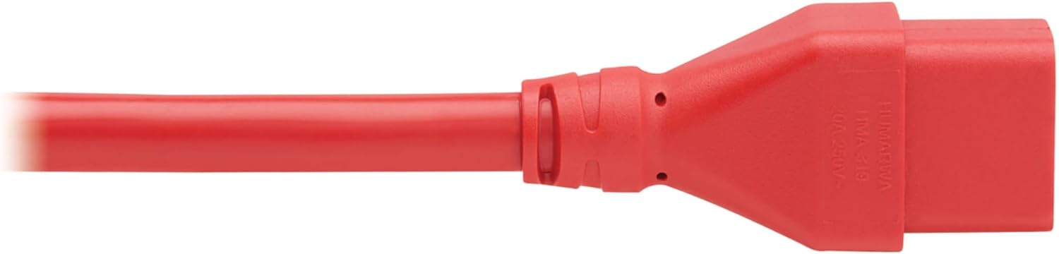 Tripp Lite C20 to C19 Power Cord Extension Cable for 250V Servers, PDUs, UPS, & IT Network Devices - 2 Feet / 0.6 Meters