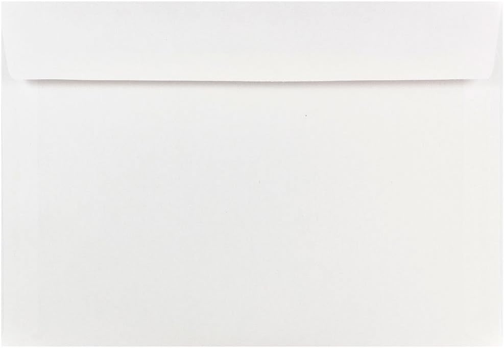 JAM PAPER Booklet Envelopes With Gummed Closure - White
