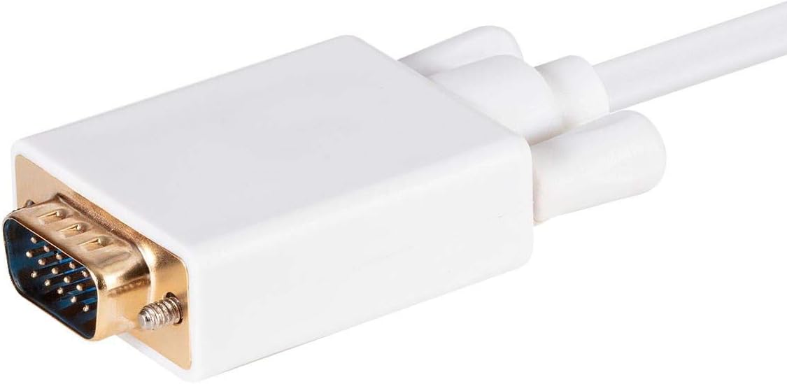 Monoprice Video Cable - 10 Feet - White | 32AWG Mini Display Port to VGA Cable