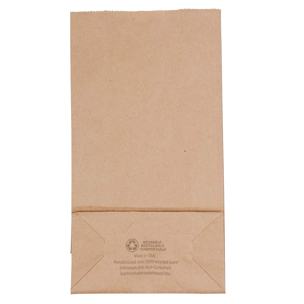 JAM PAPER 100% Recycled Kraft Snack/Lunch Bags - 25/Pack