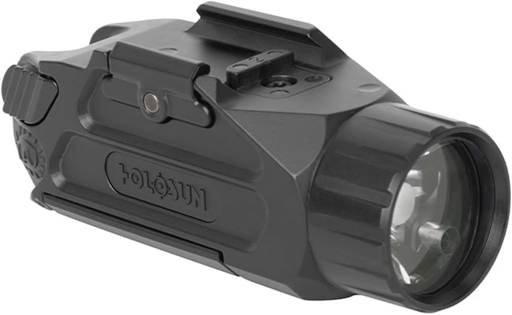 HOLOSUN P.ID Plus Pistol Mounted White Light with Visible Green Laser - High/Low Output Modes 900/450 Lumen Rechargeable
