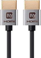 Monoprice HDMI High Speed Cable - 6 Feet - Black, 4K@60Hz, HDR, 18Gbps, 36AWG, YUV 4: - Ultra Slim Series