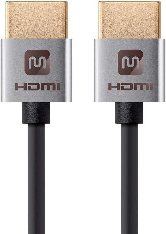 Monoprice 113580 HDMI High Speed Cable - 3 Feet - Black, 4K@60Hz, HDR, 18Gbps, 36AWG, YUV 4:4:4 - Ultra Slim Series