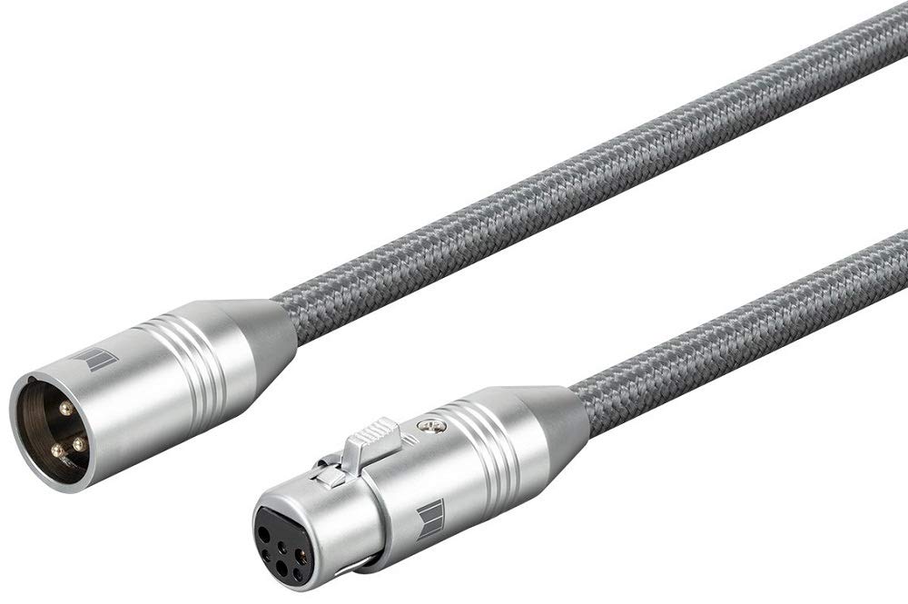 Monolith XLR Male to XLR Female Balanced Audio Cable - 1 Meter, With 24K Gold Plated Connectors, Oxygen Free Copper
