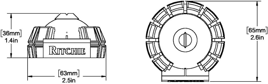 Ritchie X-11Y 2-Inch Dial Sport Kayak Compass (Yellow)