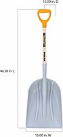 True Temper 1680700 Poly Scoop with Hardwood Handle and D-Grip