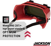 Jackson Safety WS Series Retro Safety Goggles - Welding & Cutting Eye Protection - Indirect Vented