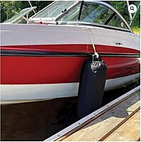 DOCK EDGE Polyester Fender Cover - Reversible Black/Blue