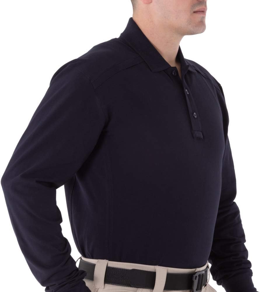 First Tactical Men's Cotton Long Sleeve Polo Advanced Fit