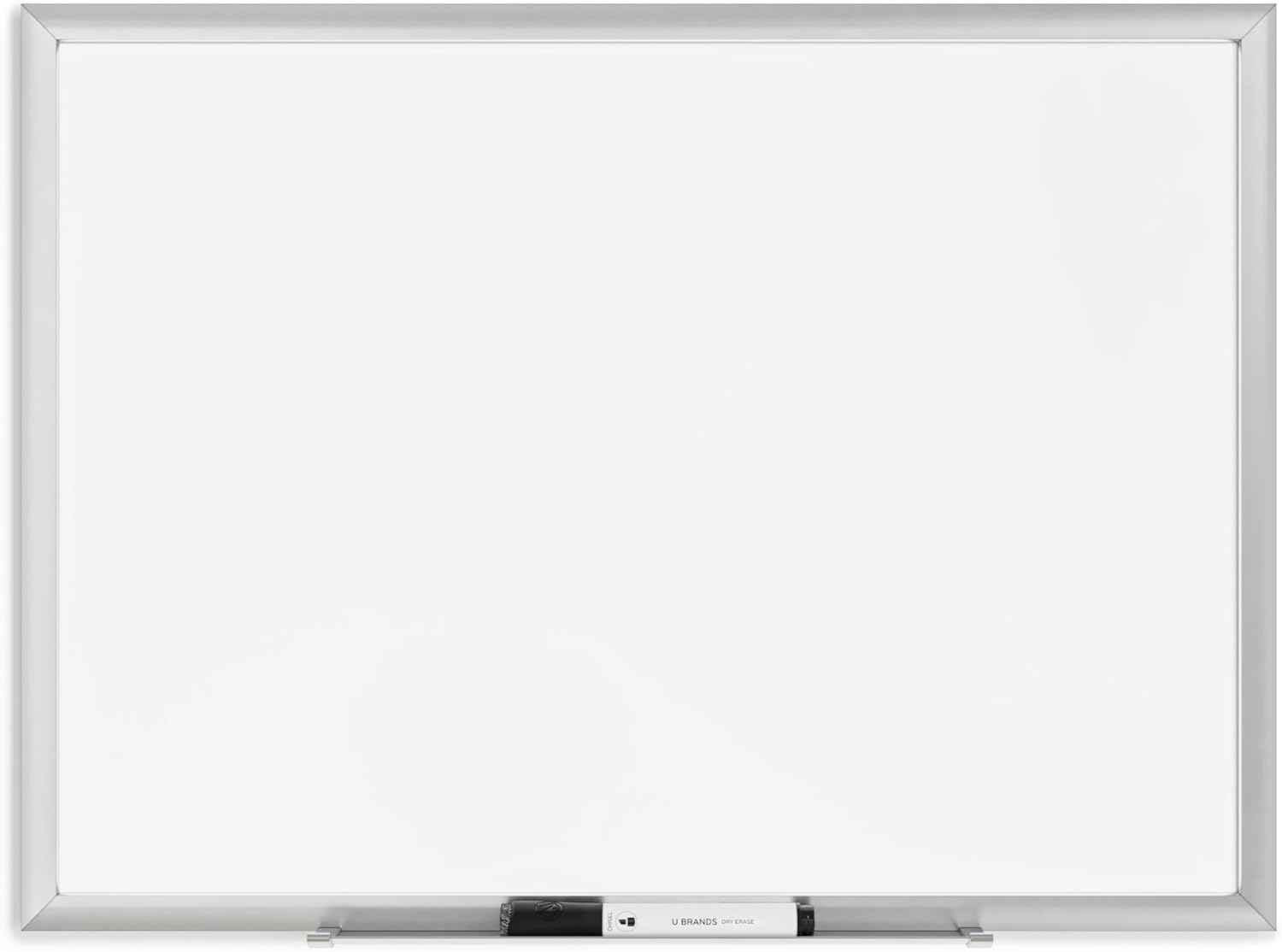 U BRANDS Magnetic Dry Erase Board, Silver Aluminum Frame
