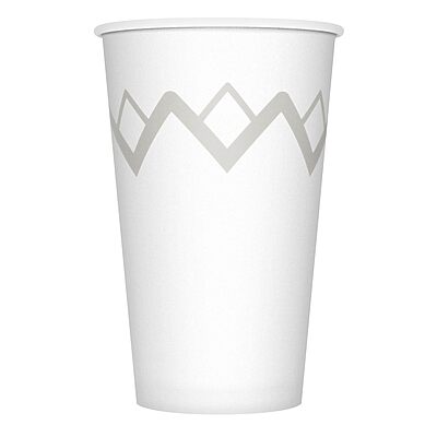Highmark Paper Hot Cups, 16 Oz, Printed White, Pack Of 50