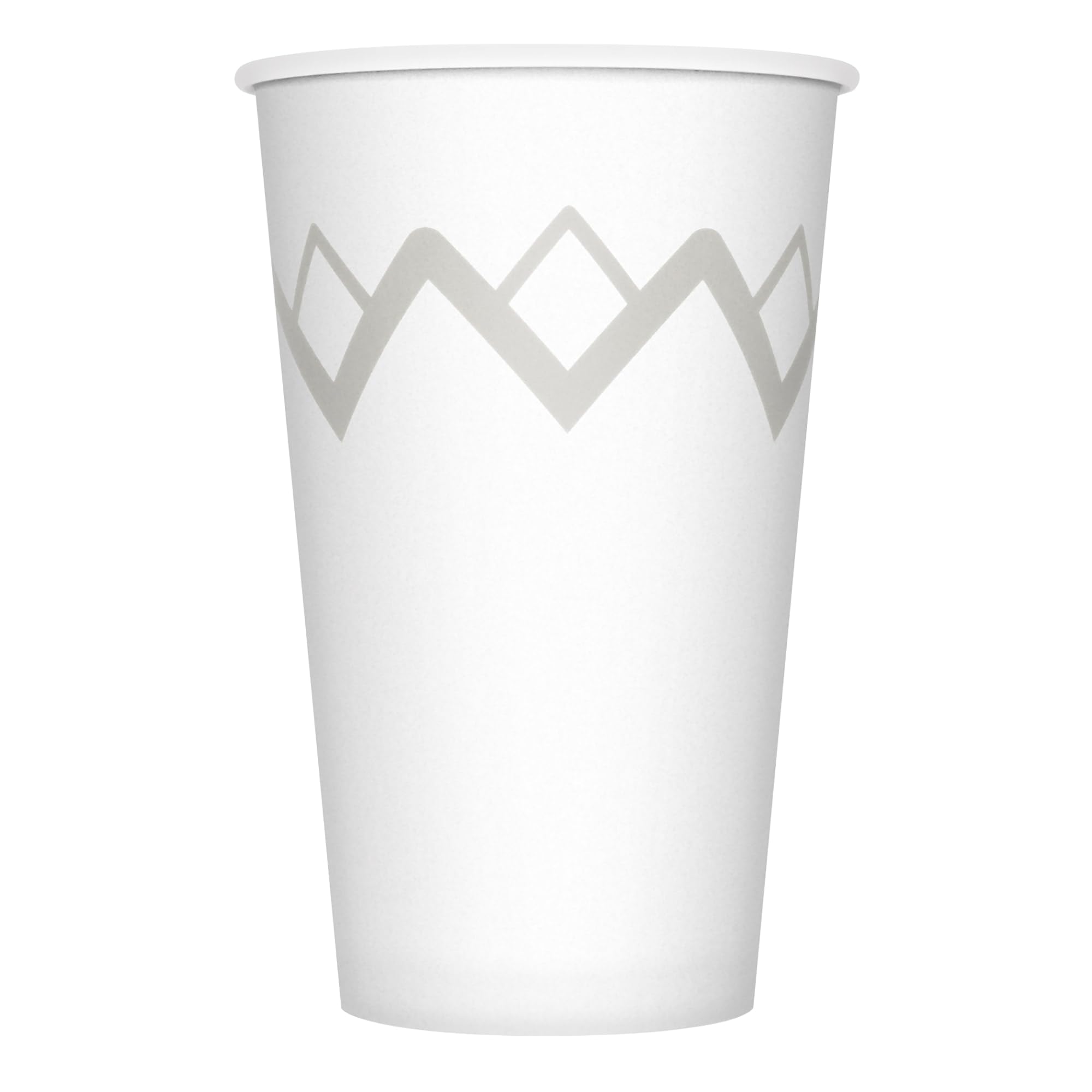 Highmark Paper Hot Cups, 16 Oz, Printed White, Pack Of 50