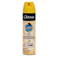 Pledge Furniture Polish, Lemon, 14.2 oz Aerosol Spray, 6/Carton