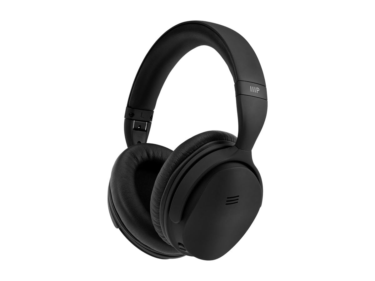 Monoprice Wireless Over Ear Headphones - Active Noise Cancelling (ANC) Bluetooth 5.0, Extended Playtime, Qualcomm aptX Audio