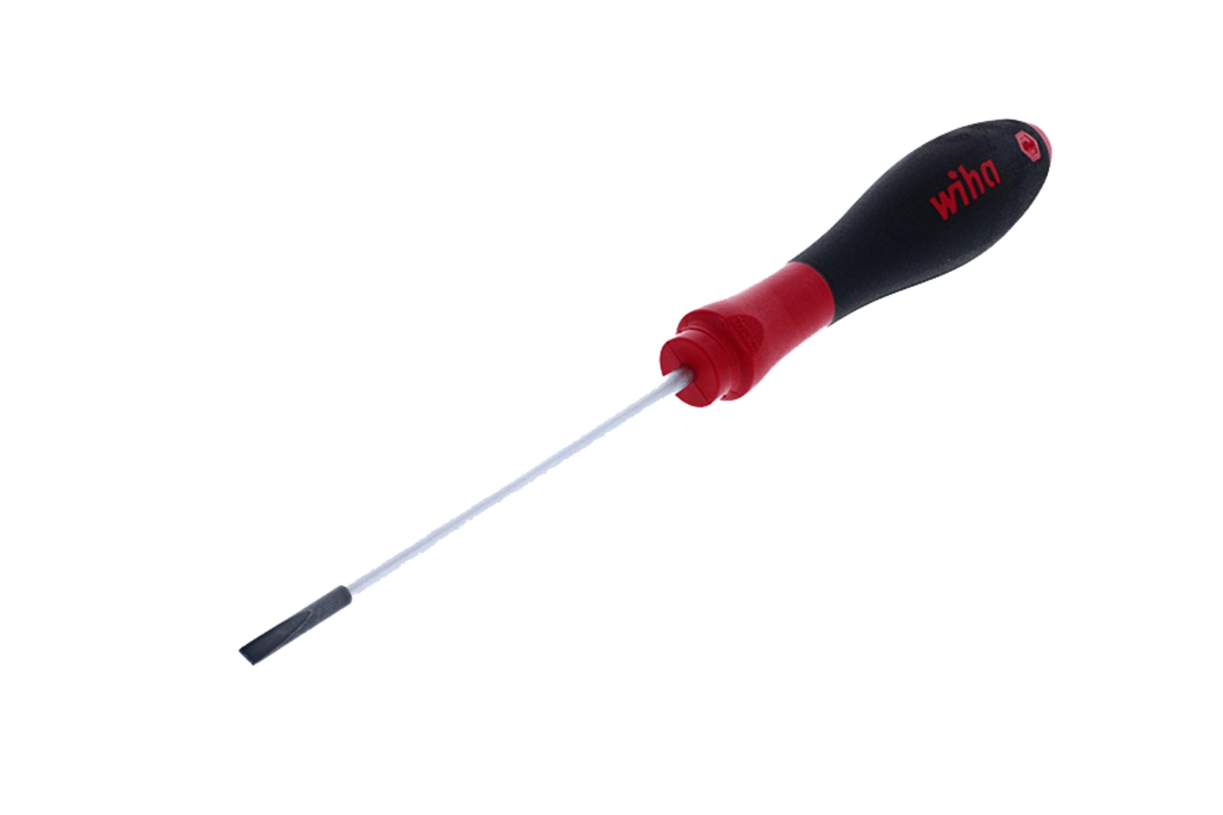 Wiha 30210 Slotted Screwdriver with SoftFinish Handle, 3.5 x 100mm