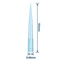 1000μl Extra Long,  Universal Pipette Tips,  Longer Tip,  L:102mm,   PP,  Racked,  Sterile,  DNase & RNase free,  Clear,  96 Pieces/Rack,  6 Racks/Pack,  10 Packs/Case
