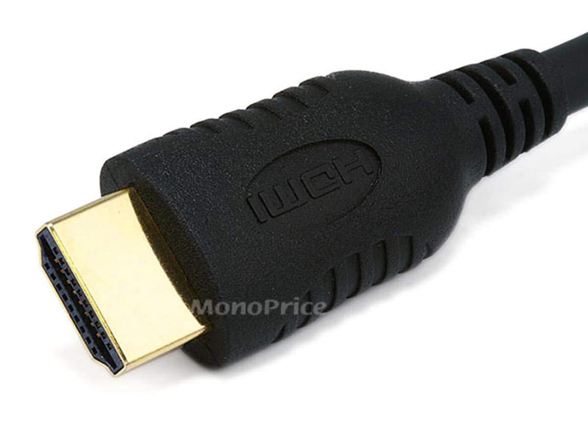 Monoprice 6ft 30AWG High Speed HDMI Cable - HDMI Connector to HDMI Mini Connector - Black 6 Feet HDMI Cable