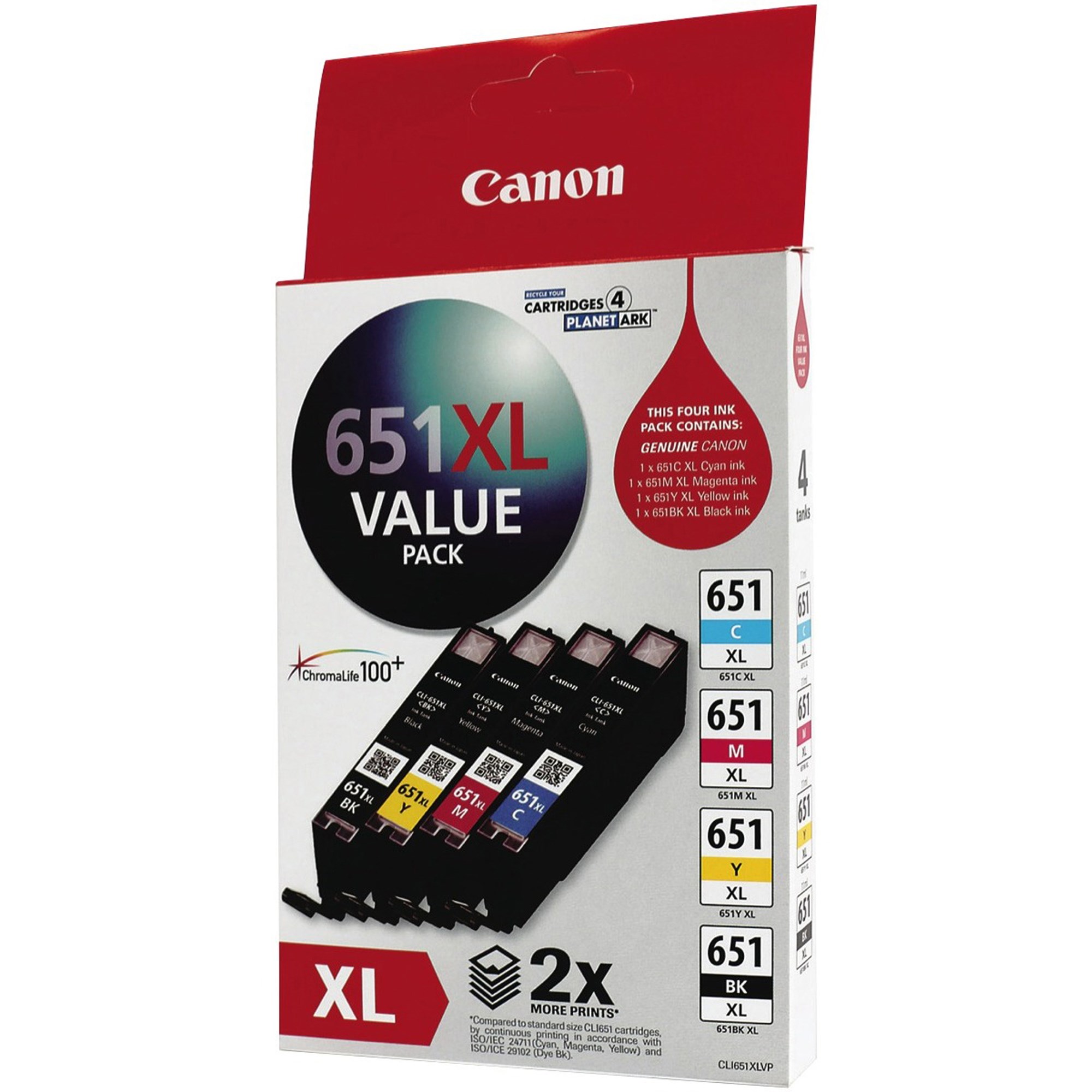 Canon Pixma CLI651XL Ink Cartridge High Yield Value Pack  CMYK