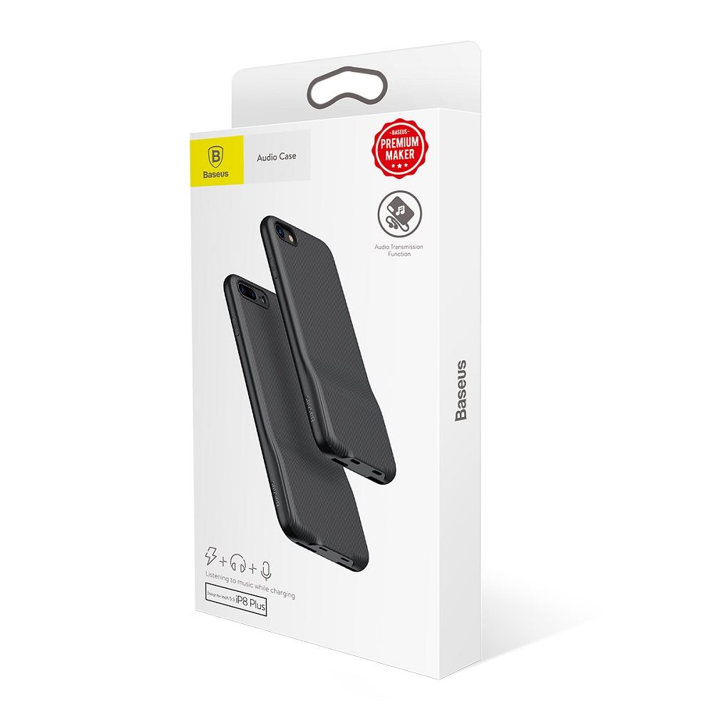 Baseus Dual Lightning Audio Case for iPhone 7 & iPhone 8 - Black