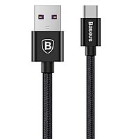 Baseus 1m - 5A Speed Q.C 3 USB Type-A 2.0 to Type-C Huawei Cable - Black